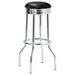 Retro 3 - piece Round 1950s Bistro Pub Bar Table Set Black - Walo Furniture