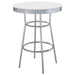 Retro 3 - piece Round 1950s Bistro Pub Bar Table Set White - Walo Furniture