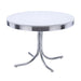 Retro 5 - piece Round Dining Table Set White and Red - Walo Furniture