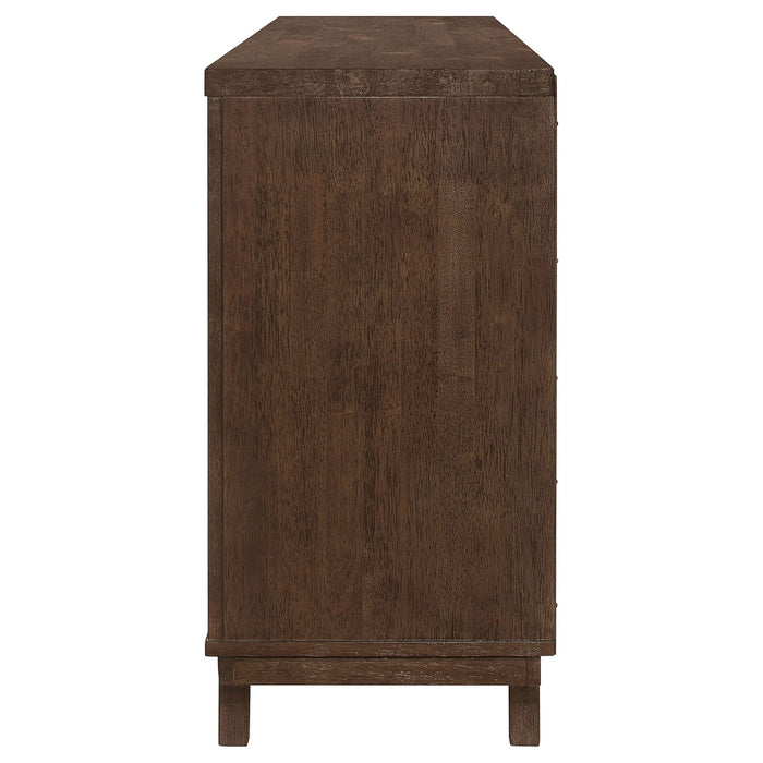 Reynolds 2 - door Sideboard Buffet Storage Cabinet Brown Oak - Walo Furniture