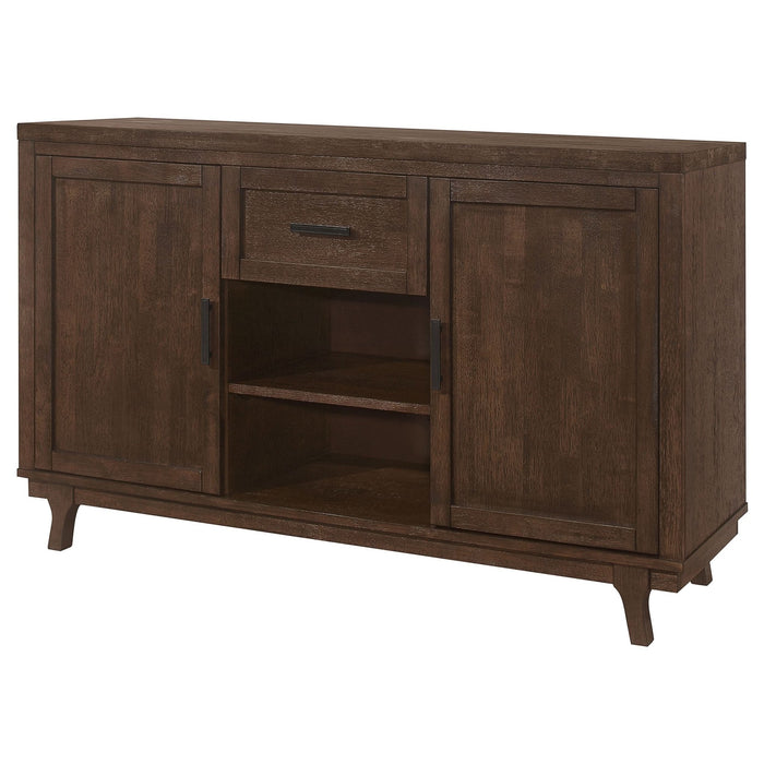 Reynolds 2 - door Sideboard Buffet Storage Cabinet Brown Oak - Walo Furniture