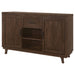 Reynolds 2 - door Sideboard Buffet Storage Cabinet Brown Oak - Walo Furniture