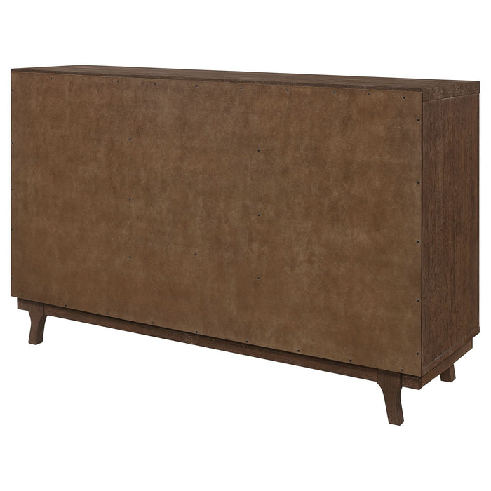 Reynolds 2 - door Sideboard Buffet Storage Cabinet Brown Oak - Walo Furniture