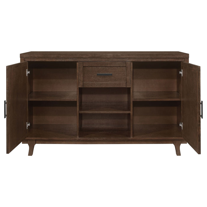 Reynolds 2 - door Sideboard Buffet Storage Cabinet Brown Oak - Walo Furniture