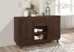 Reynolds 2 - door Sideboard Buffet Storage Cabinet Brown Oak - Walo Furniture