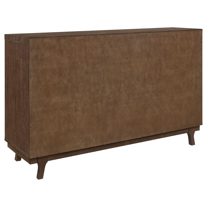 Reynolds 2 - door Sideboard Buffet Storage Cabinet Brown Oak - Walo Furniture