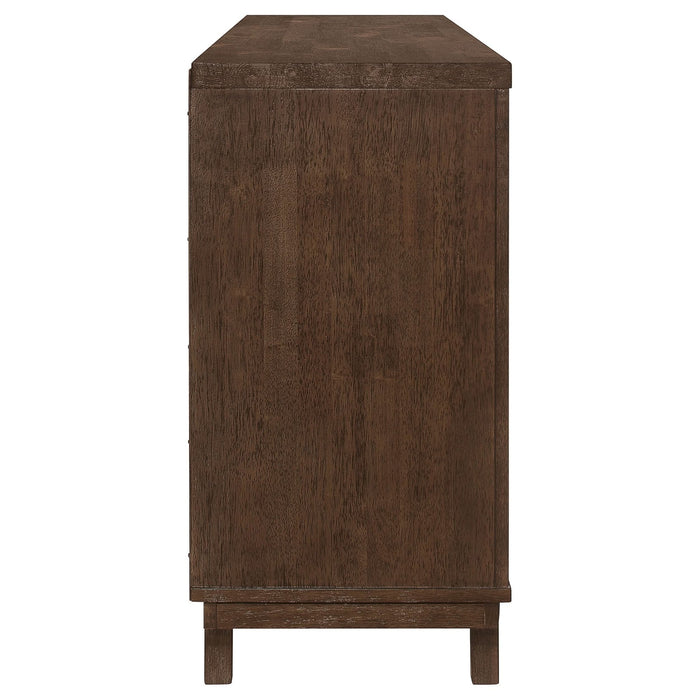 Reynolds 2 - door Sideboard Buffet Storage Cabinet Brown Oak - Walo Furniture