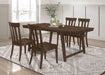 Reynolds 5 - piece Rectangular Dining Table Set Brown Oak - Walo Furniture