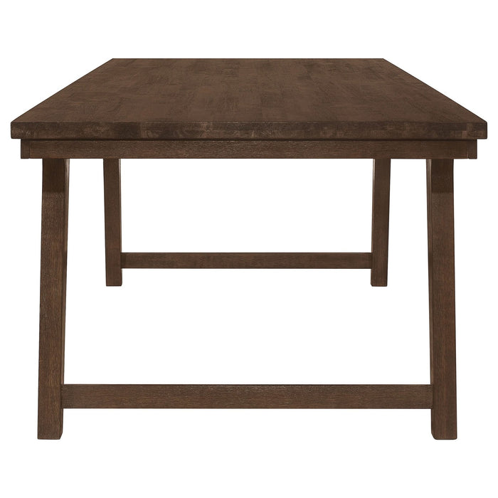 Reynolds Rectangular 79 - inch Wood Dining Table Brown Oak - Walo Furniture