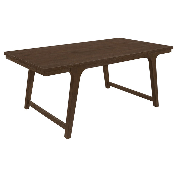 Reynolds Rectangular 79 - inch Wood Dining Table Brown Oak - Walo Furniture