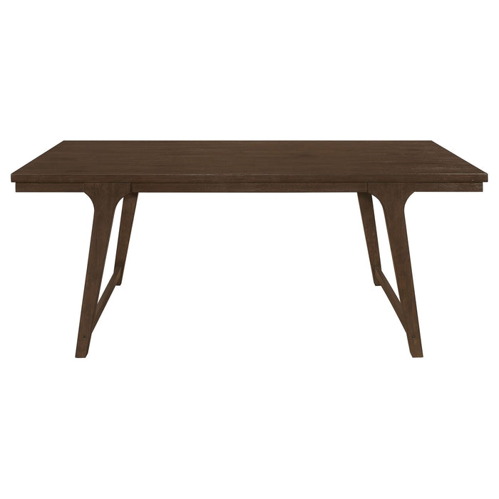 Reynolds Rectangular 79 - inch Wood Dining Table Brown Oak - Walo Furniture