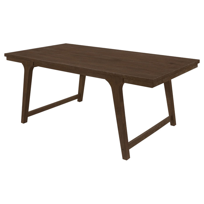 Reynolds Rectangular 79 - inch Wood Dining Table Brown Oak - Walo Furniture