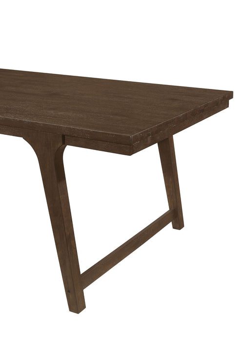 Reynolds Rectangular 79 - inch Wood Dining Table Brown Oak - Walo Furniture