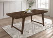 Reynolds Rectangular 79 - inch Wood Dining Table Brown Oak - Walo Furniture