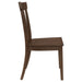 Reynolds Slat Back Dining Side Chair Brown Oak (Set of 2) - Walo Furniture