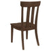 Reynolds Slat Back Dining Side Chair Brown Oak (Set of 2) - Walo Furniture