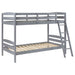 Rhea Wood Twin Over Twin Bunk Bed Grey - Walo Furniture