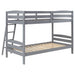 Rhea Wood Twin Over Twin Bunk Bed Grey - Walo Furniture