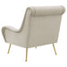 Ricci Upholstered Saddle Arm Accent Chair Stone - Walo Furniture