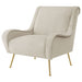 Ricci Upholstered Saddle Arm Accent Chair Stone - Walo Furniture