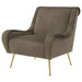 Ricci Upholstered Saddle Arm Accent Chair Truffle - Walo Furniture