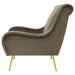 Ricci Upholstered Saddle Arm Accent Chair Truffle - Walo Furniture