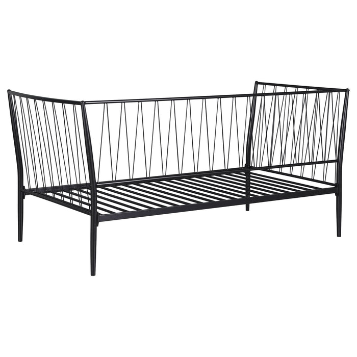 Richland Metal Twin Daybed Bed Frame Matte Black - Walo Furniture