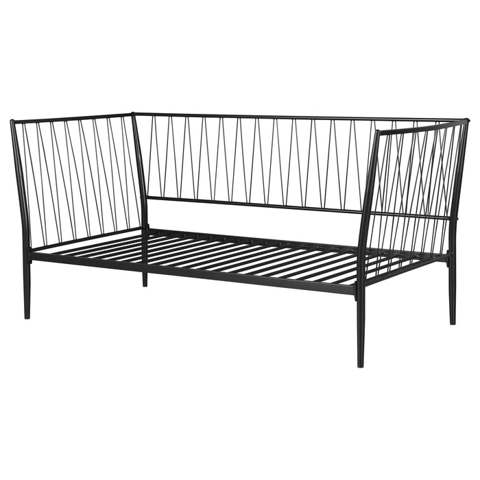 Richland Metal Twin Daybed Bed Frame Matte Black - Walo Furniture