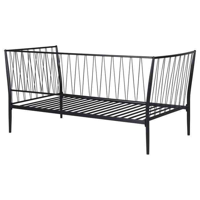 Richland Metal Twin Daybed Bed Frame Matte Black - Walo Furniture