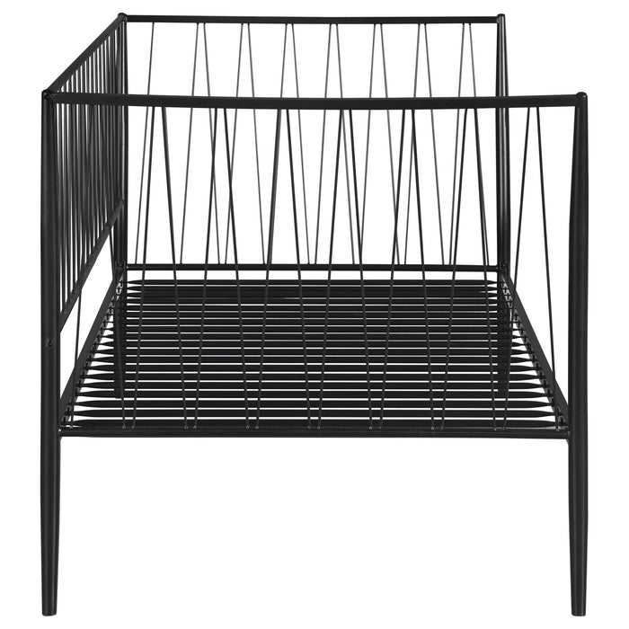 Richland Metal Twin Daybed Bed Frame Matte Black - Walo Furniture