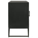 Riddell 4 - door Wood Reeding Accent Cabinet Matte Black - Walo Furniture