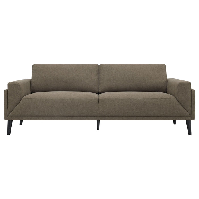 Rilynn 2 - piece Upholstered Track Arm Sofa Set Brown - Walo Furniture