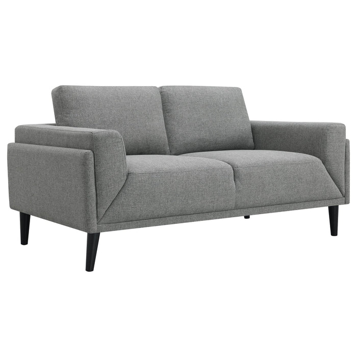 Rilynn 2 - piece Upholstered Track Arm Sofa Set Grey - Walo Furniture