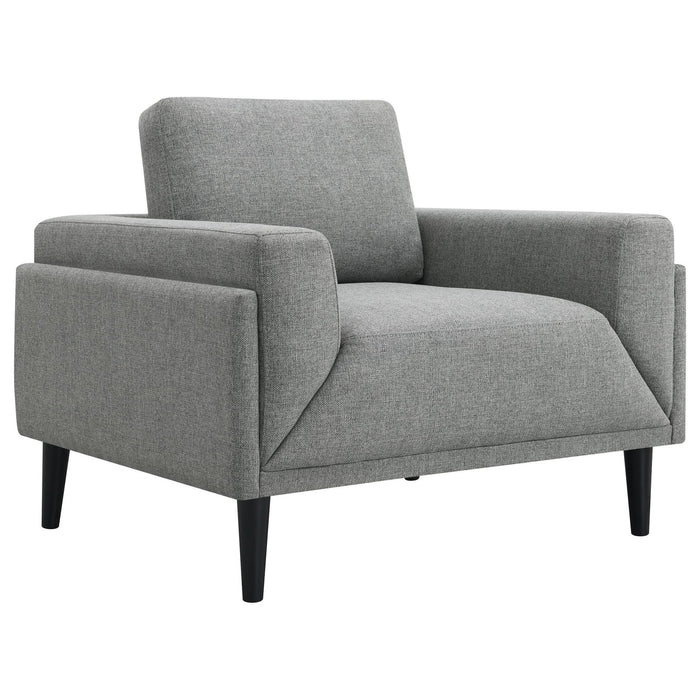 Rilynn 3 - piece Upholstered Track Arm Sofa Set Grey - Walo Furniture