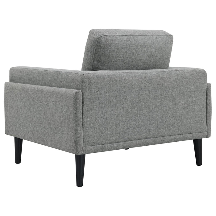 Rilynn 3 - piece Upholstered Track Arm Sofa Set Grey - Walo Furniture