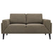 Rilynn Upholstered Track Arm Loveseat Brown - Walo Furniture