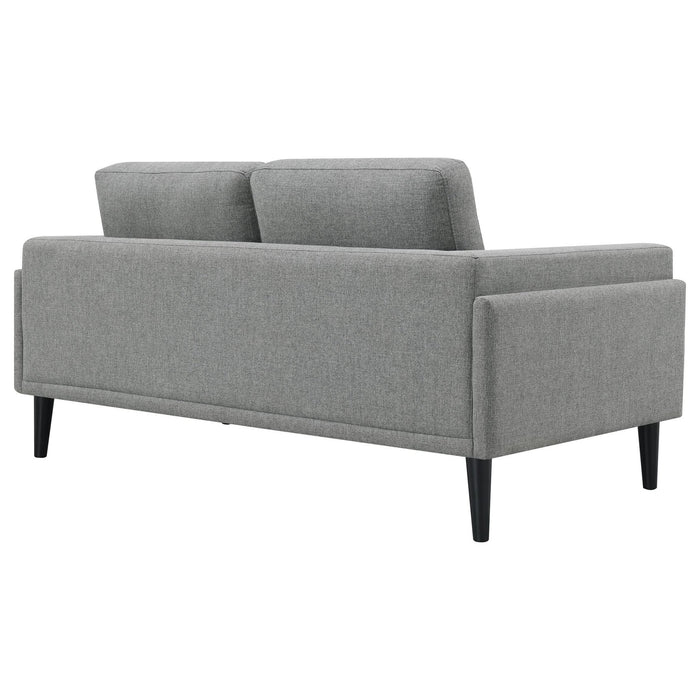 Rilynn Upholstered Track Arm Loveseat Grey - Walo Furniture