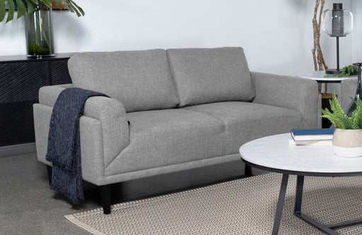 Rilynn Upholstered Track Arm Loveseat Grey - Walo Furniture