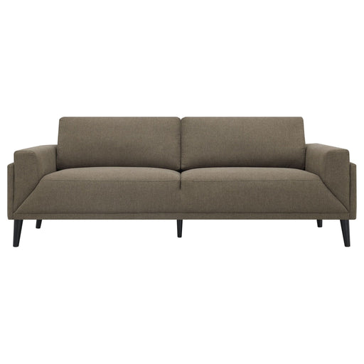 Rilynn Upholstered Track Arm Sofa Brown - Walo Furniture