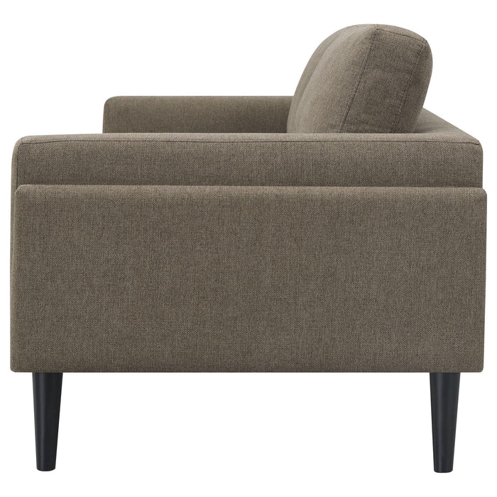 Rilynn Upholstered Track Arm Sofa Brown - Walo Furniture