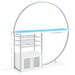 Risley 2 - door Circular LED Home Bar Cabinet White High Gloss - Walo Furniture