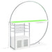 Risley 2 - door Circular LED Home Bar Cabinet White High Gloss - Walo Furniture