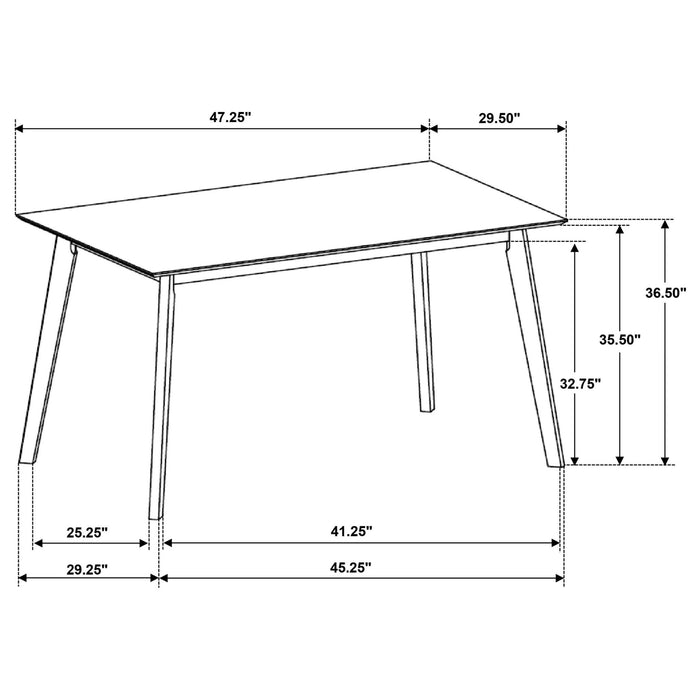 Robbie 5 - piece 47 - inch Counter Height Dining Set Walnut - Walo Furniture