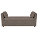 Robin Upholstered Accent Bench with Armrests Brown - Walo Furniture