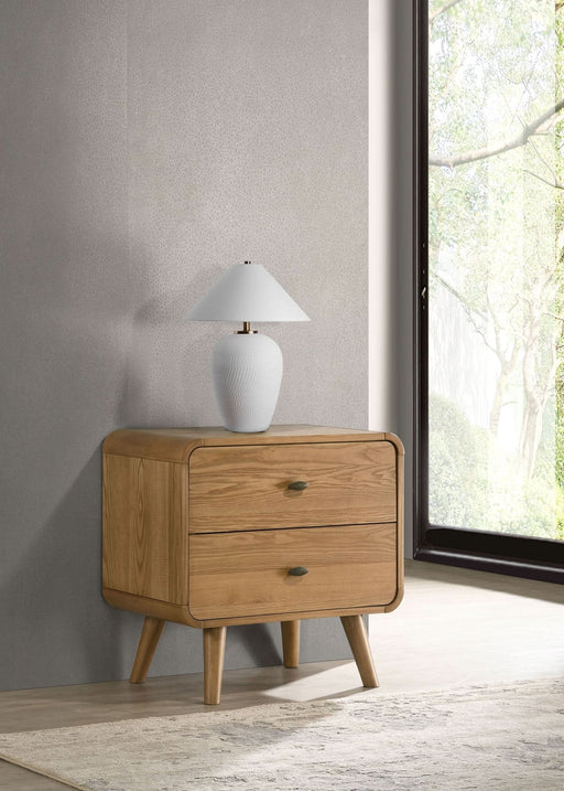 Robyn 2 - drawer Nightstand Bedside Table Light Ash - Walo Furniture