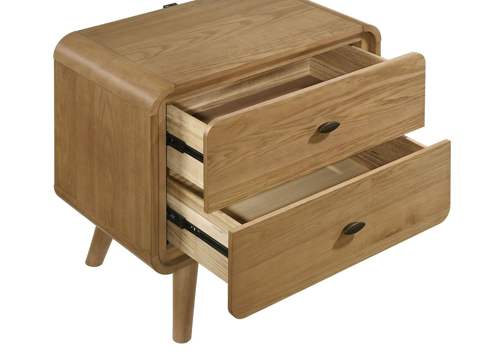 Robyn 2 - drawer Nightstand Bedside Table Light Ash - Walo Furniture