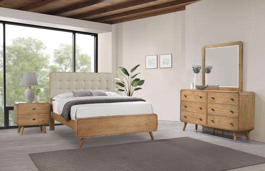 Robyn 4 - piece California King Bedroom Set Light Ash - Walo Furniture