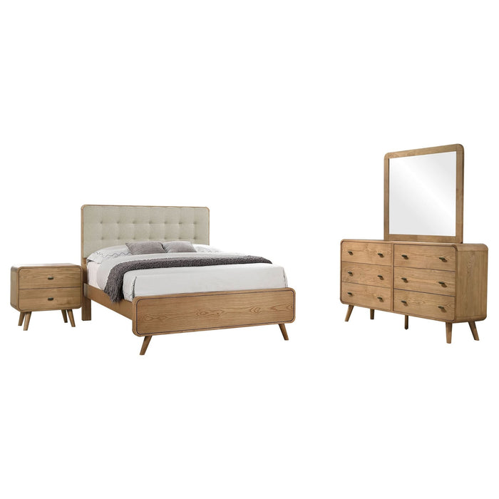 Robyn 4 - piece Eastern King Bedroom Set Light Ash - Walo Furniture