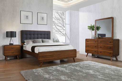 Robyn 4 - piece Full Bedroom Set Dark Walnut - Walo Furniture