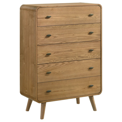 Robyn 5 - drawer Bedroom Chest of Drawers Light Ash - Walo Furniture